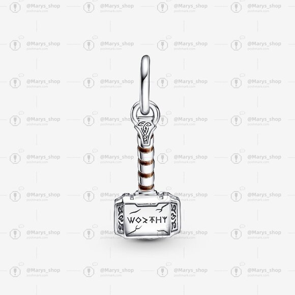 Pandora Marvel The Avengers Thor's Hammer Dangle Charm - Picture 2 of 5